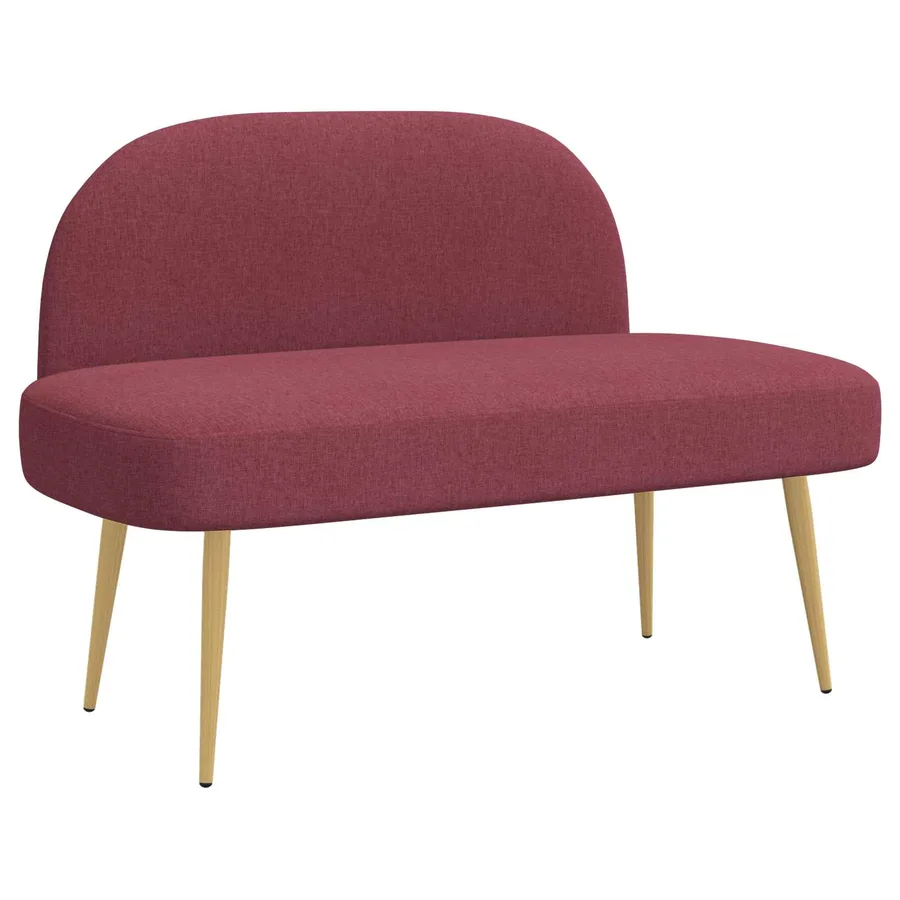 Banc rembourré avec dossier Bordeaux 110 x 60 x 76 cm Polyester - 2