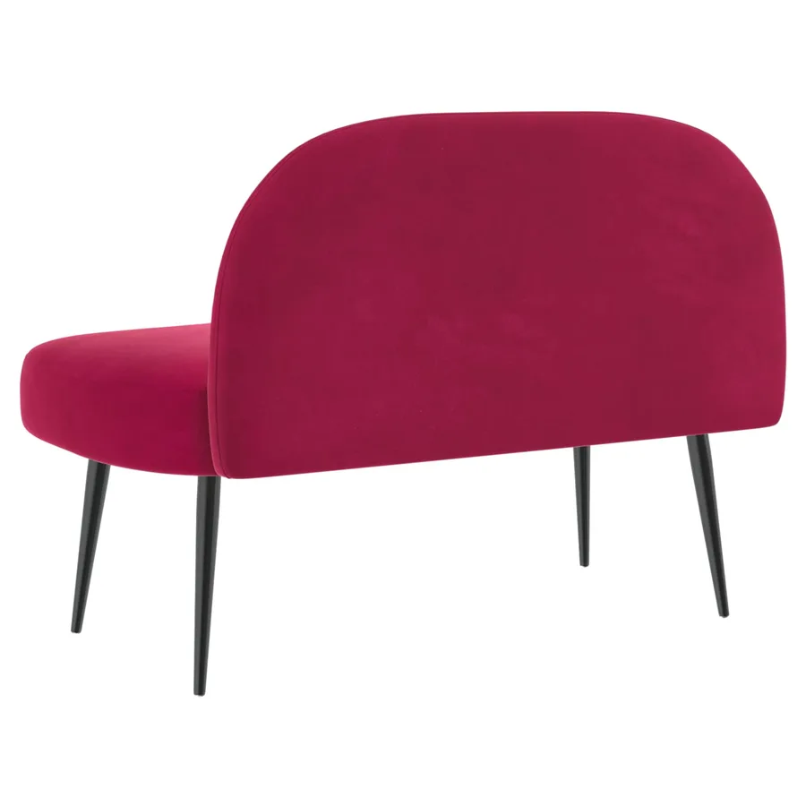 Banc rembourré avec dossier Bordeaux 110 x 60 x 76 cm Velours - 4