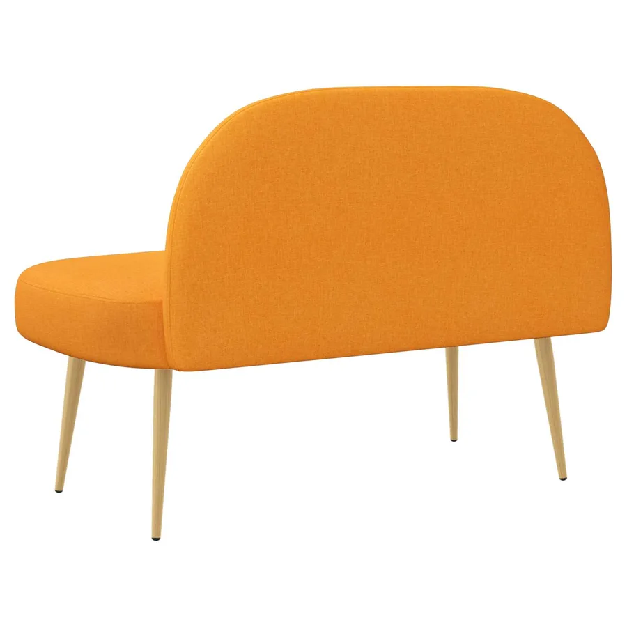 Banc rembourré avec dossier Jaune foncé 110 x 60 x 76 cm - 4