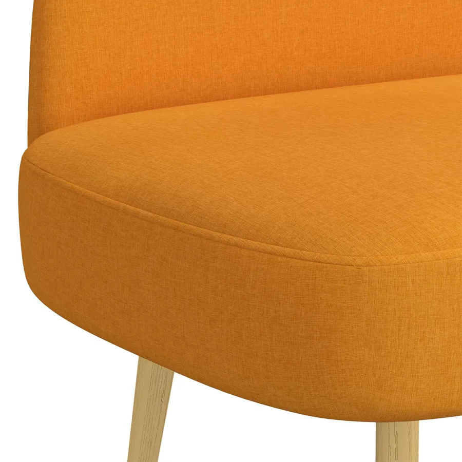 Banc rembourré avec dossier Jaune foncé 110 x 60 x 76 cm - 5