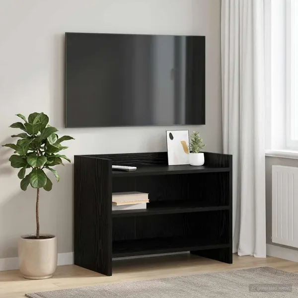Meuble TV 60 x 33 x 47 cm Chêne noir Bois d'ingénierie