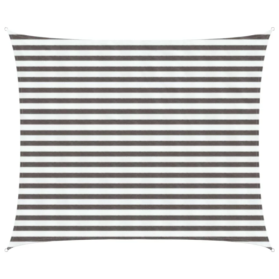 Voile d'ombre Gris clair et blanc 2,5 x 3,5 m HDPE