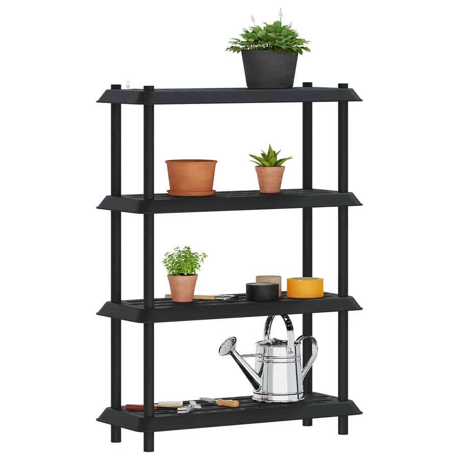Unité de rangement 4 niveaux 100 x 40 x 136,5 cm PP Anthracite - 3