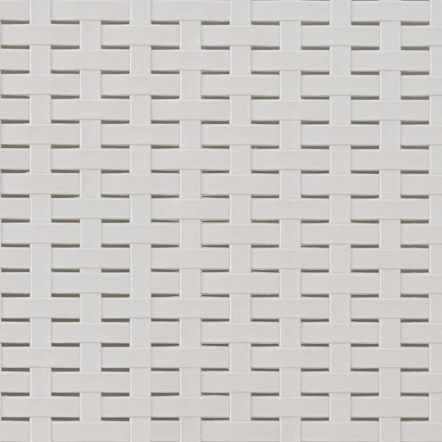 Chaise de jardin inclinable imitant le rotin Blanc PP - 7