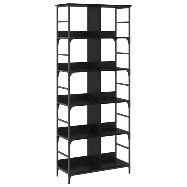 Étagère Chêne noir 78,5 x 33 x 188,5 cm métal PB