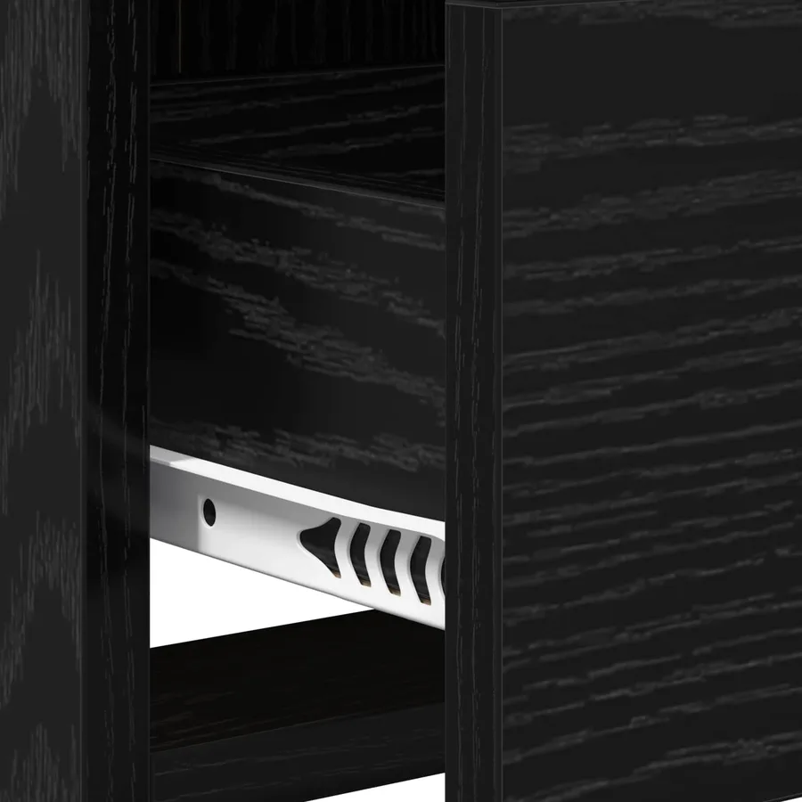 Meuble TV 100 x 33 x 47 cm Chêne noir Bois d'ingénierie - 8