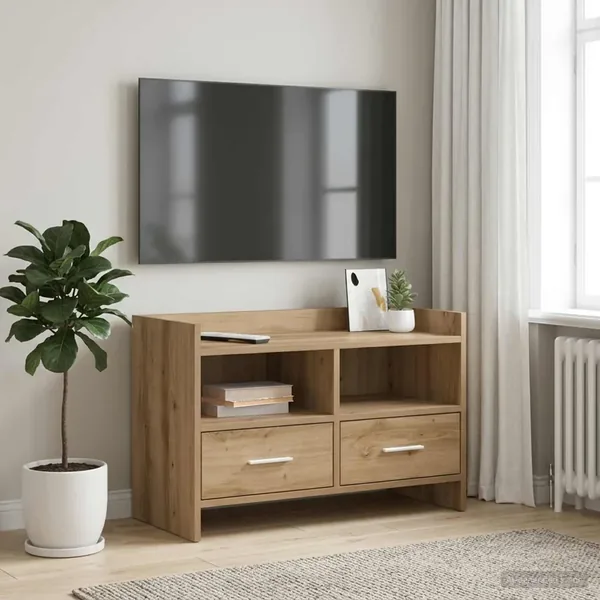 Meuble TV 71,5 x 33 x 47 cm Chêne artisanal Bois d'ingénierie