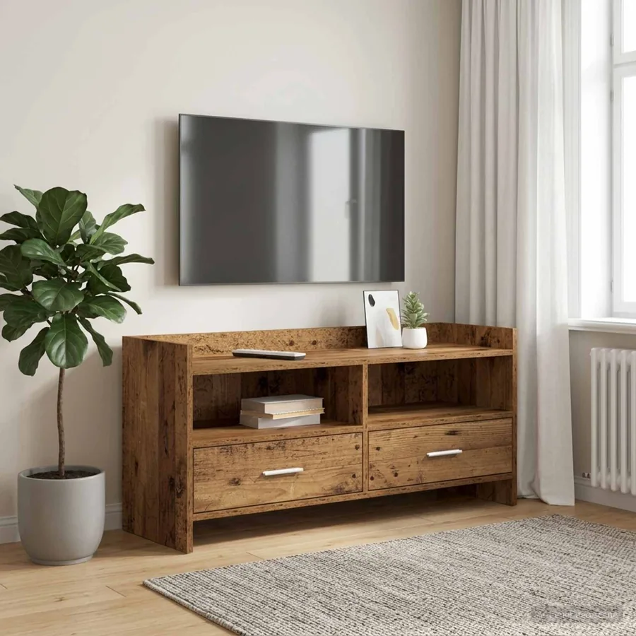 Meuble TV 100 x 33 x 47 cm Bois ancien Bois d'ingénierie