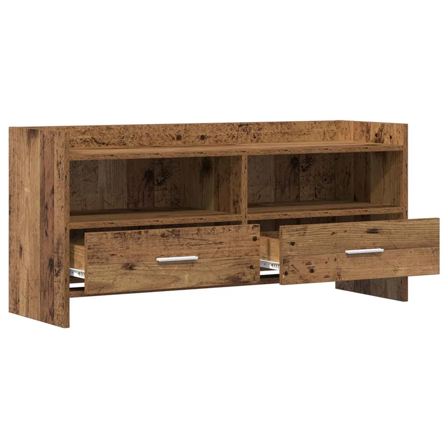 Meuble TV 100 x 33 x 47 cm Bois ancien Bois d'ingénierie - 4