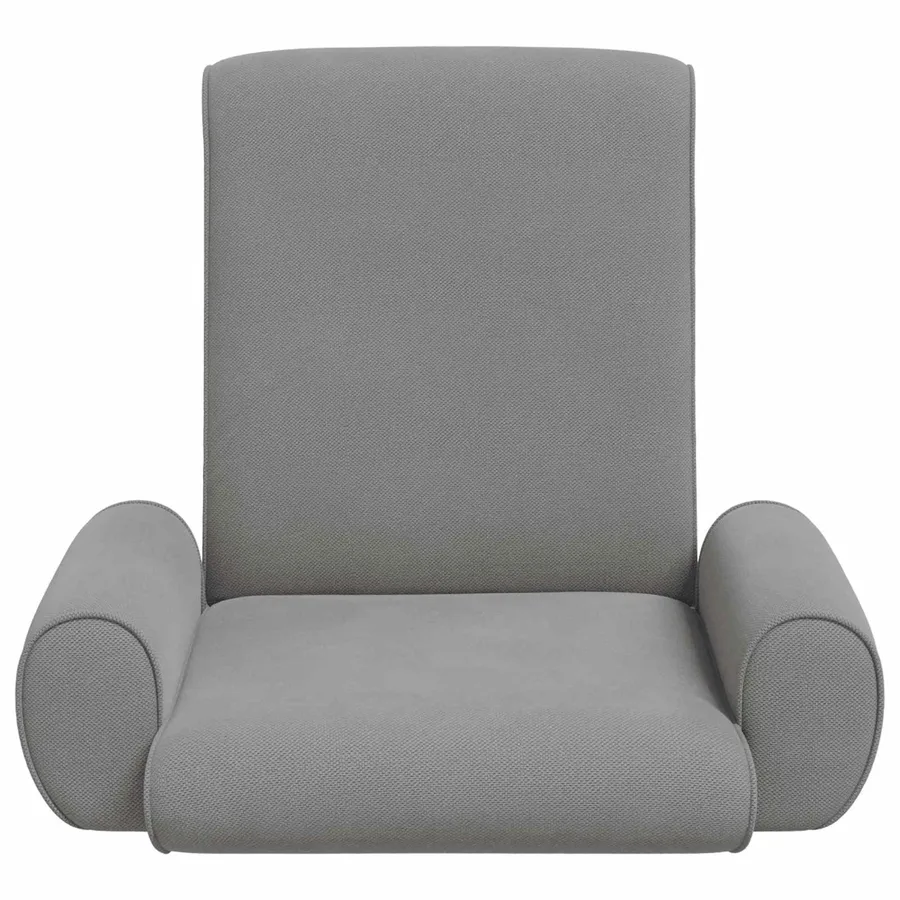 Fauteuil de sol ajustable Gris foncé Velours grainé - 4