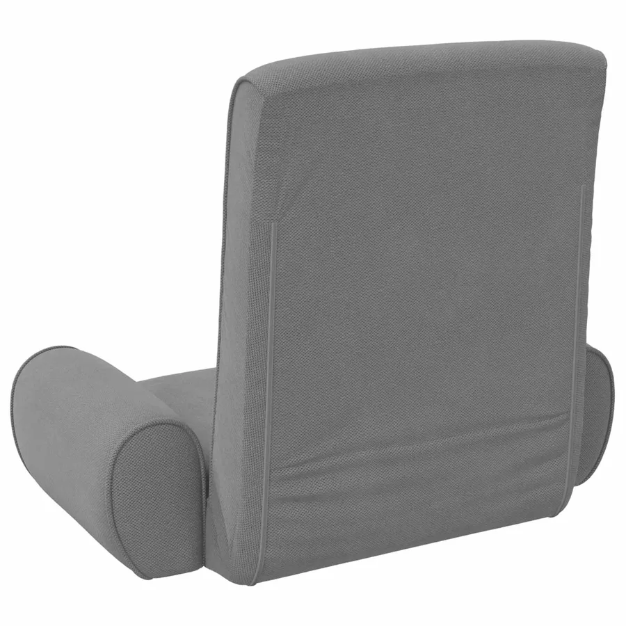 Fauteuil de sol ajustable Gris foncé Velours grainé - 6