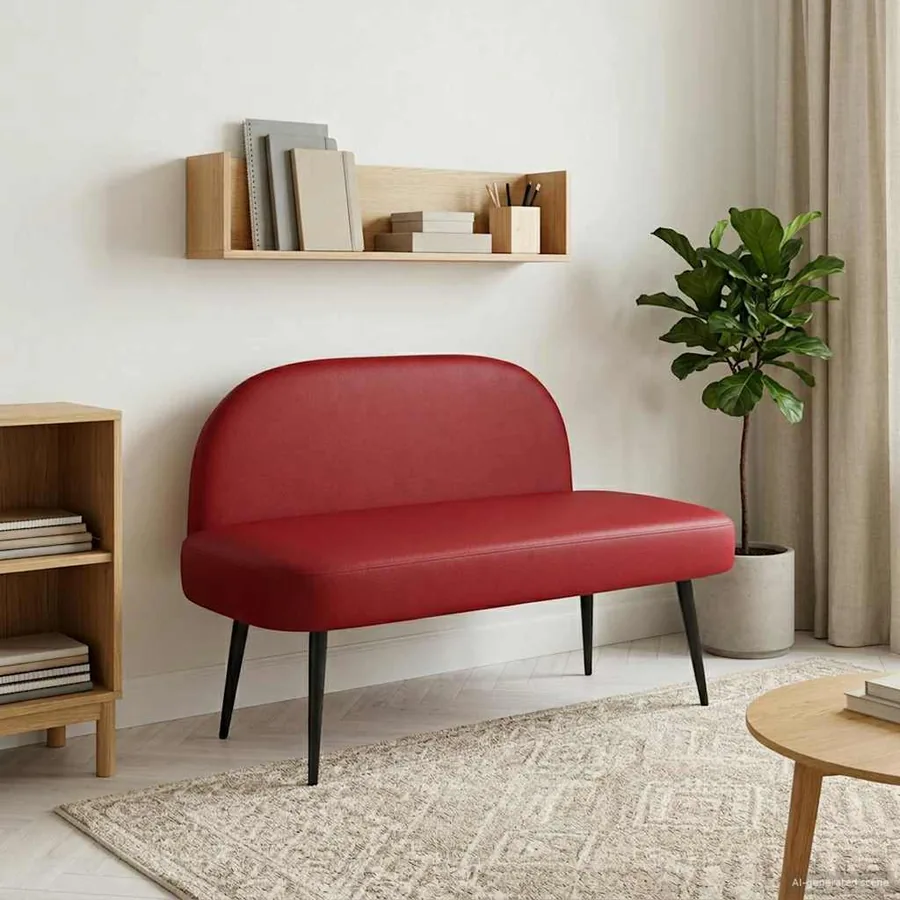 Banc rembourré avec dossier Bordeaux 110 x 60 x 76 cm