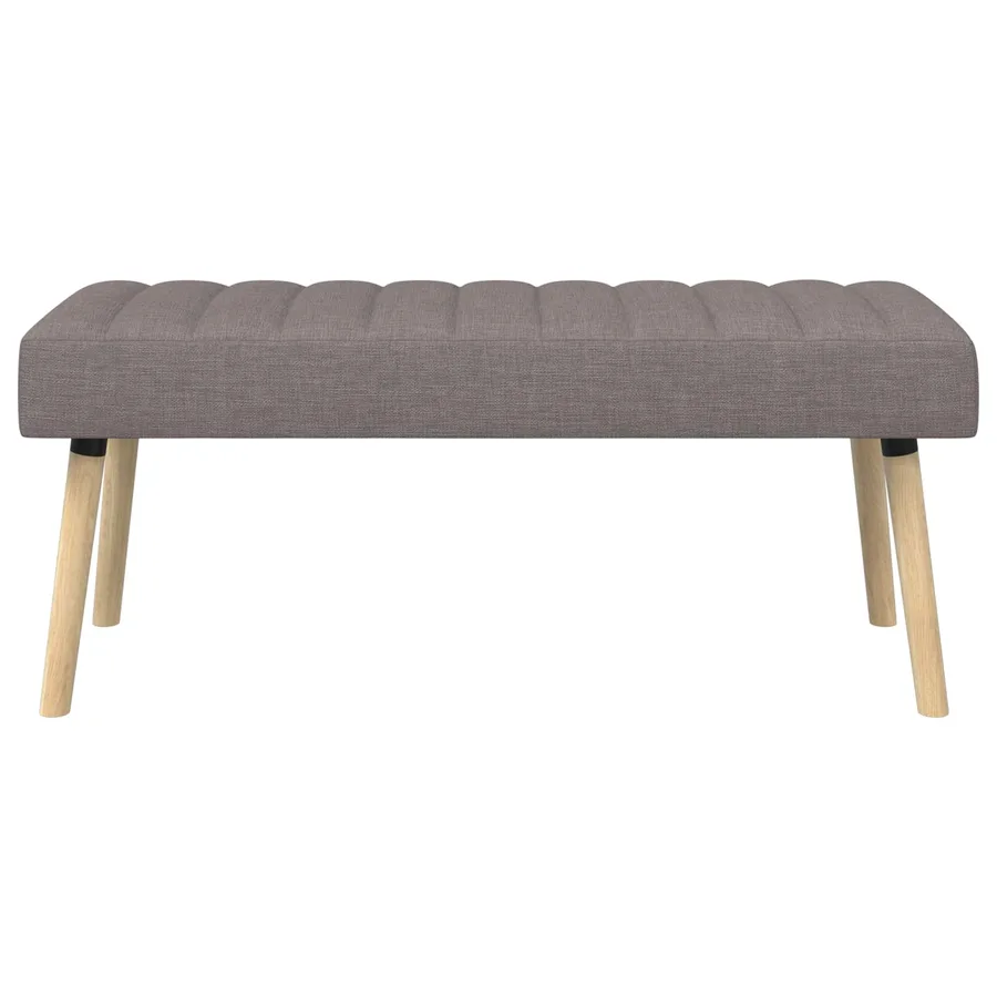 Banc capitonné canal Taupe 110 x 40 x 46 cm Tissu - 5