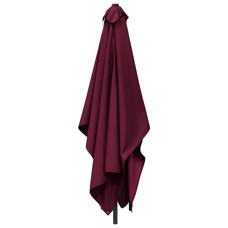 Parasol de jardin 200 x 300 cm Polyester Rectangulaire Bordeaux - 3