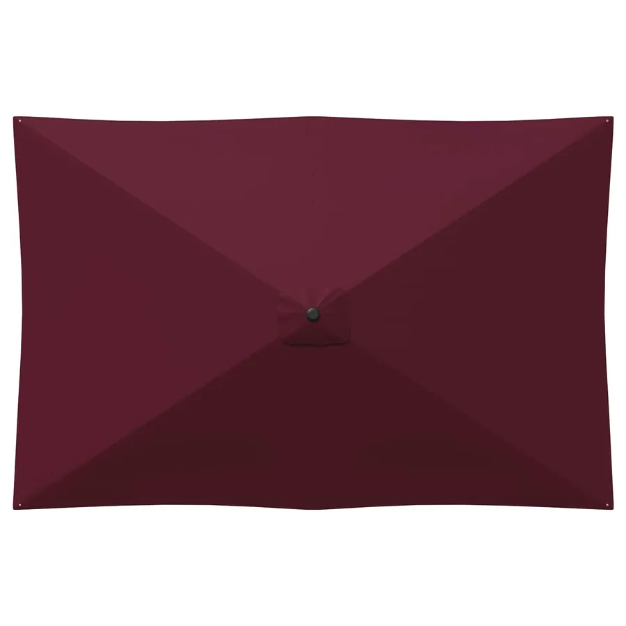 Parasol de jardin 200 x 300 cm Polyester Rectangulaire Bordeaux - 4