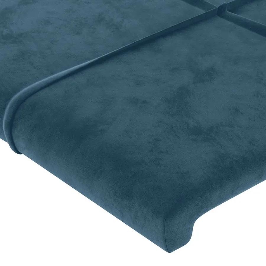 Tête de lit à LED Bleu foncé 147x16x118/128 cm Velours - 5