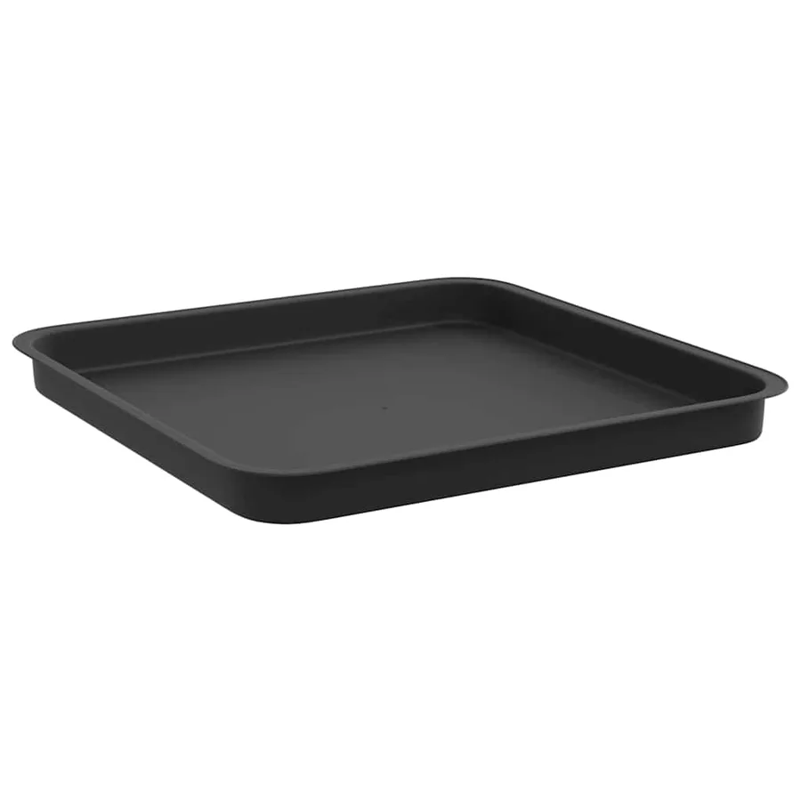 Plateau carré à fleurs 24 pcs Noir 36 x 36 x 2.5 cm Plastique - 5