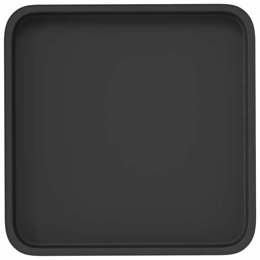 Plateau carré à fleurs 24 pcs Noir 36 x 36 x 2.5 cm Plastique - 7