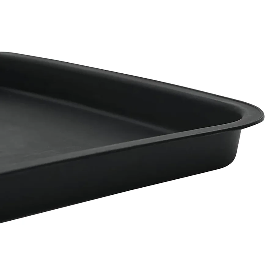 Plateau carré à fleurs 24 pcs Noir 36 x 36 x 2.5 cm Plastique - 9