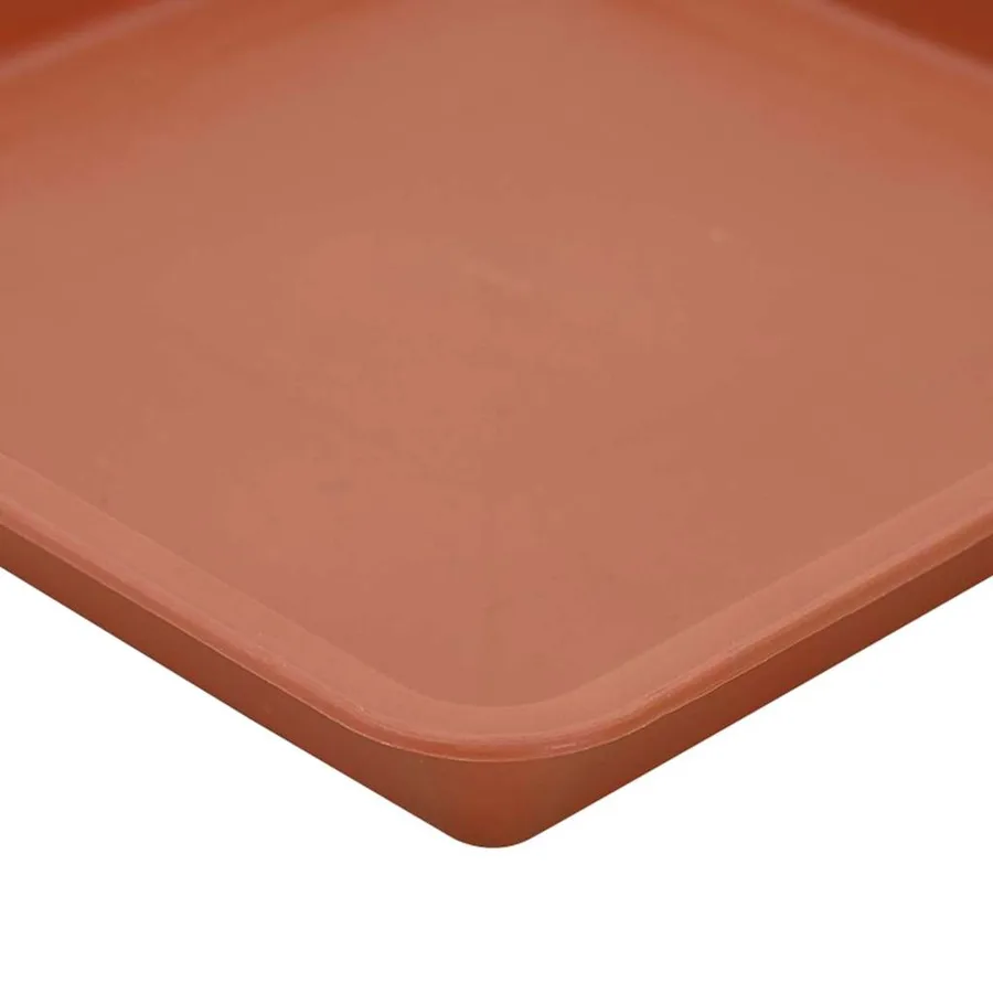 Pots de plantes 6 pcs Rouge brique 38 x 38 x 30 cm Plastique - 8