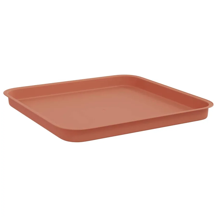 Plateau carré à fleurs 24 pcs Rouge brique 32 x 32 x 2,5 cm - 5