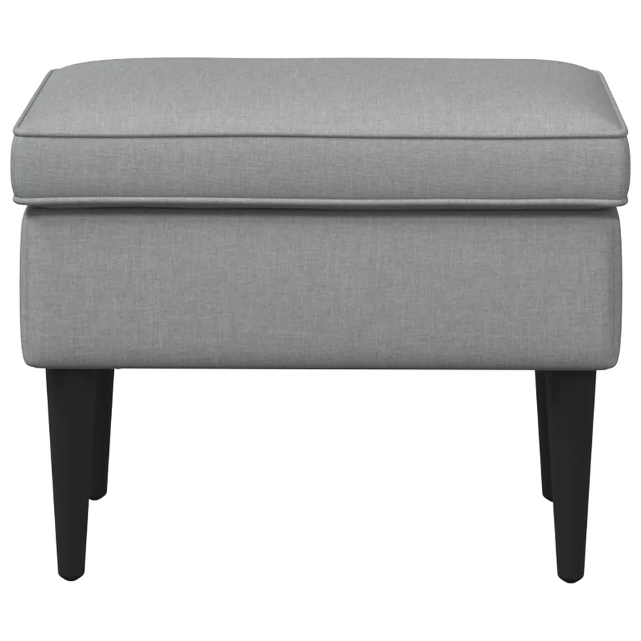 Pouf Gris clair 55 x 35 x 41 cm Tissu - 3
