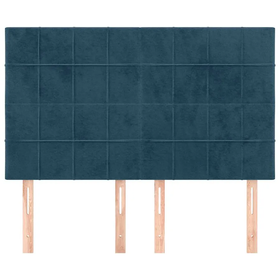 Tête de lit Bleu foncé 144 x 5 x 118/128 cm Velours - 3