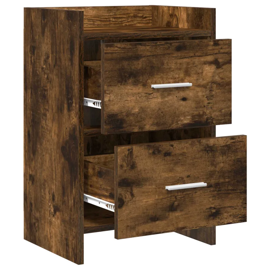 Tables de chevet Chêne fumé 40 x 30 x 60 cm Bois d'ingénierie - 3