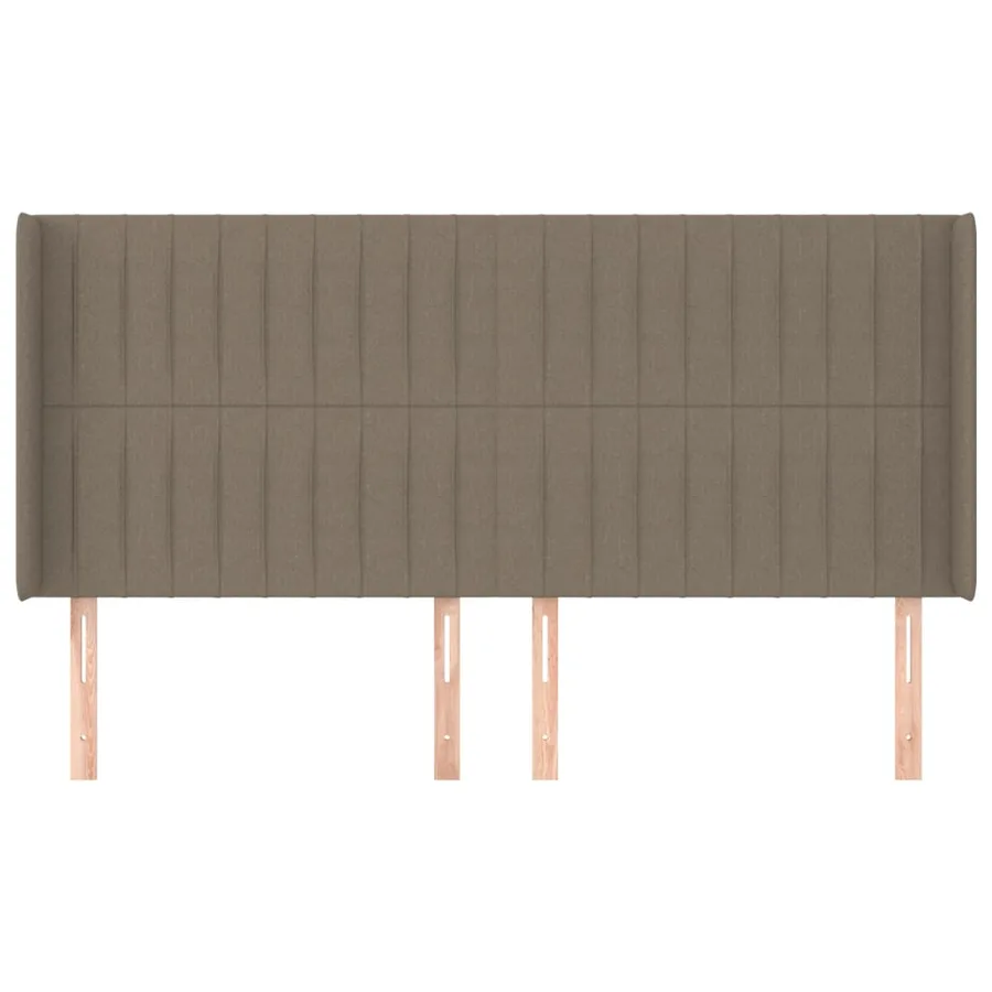 Tête de lit avec oreilles Taupe 183x16x118/128 cm Tissu - 3