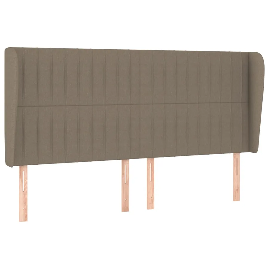 Tête de lit avec oreilles Taupe 183x23x118/128 cm Tissu - 2