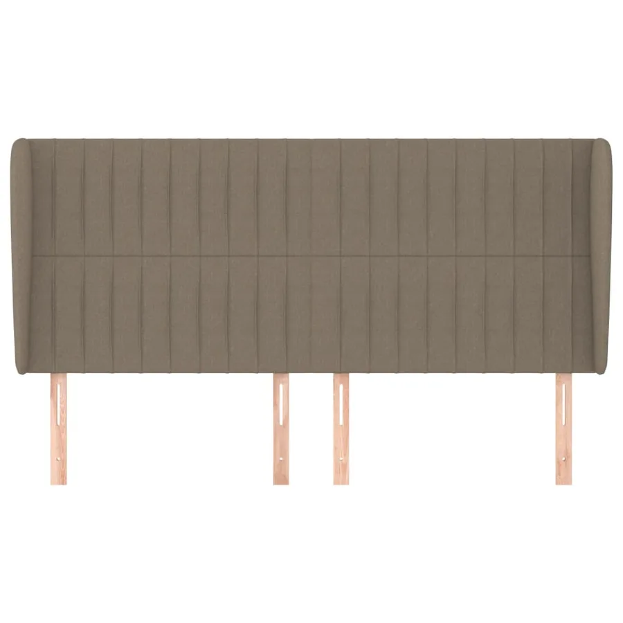 Tête de lit avec oreilles Taupe 183x23x118/128 cm Tissu - 3