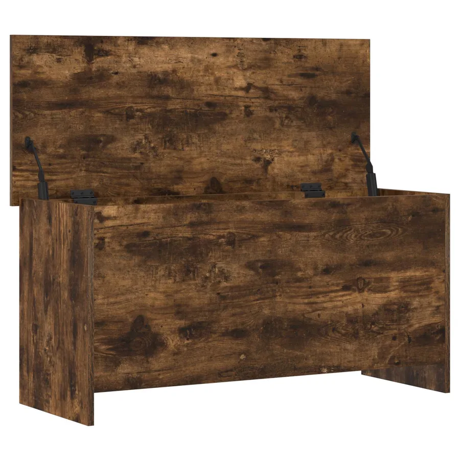 Coffre de rangement avec stockage Chêne fumé 100 x 40 x 50 cm - 5