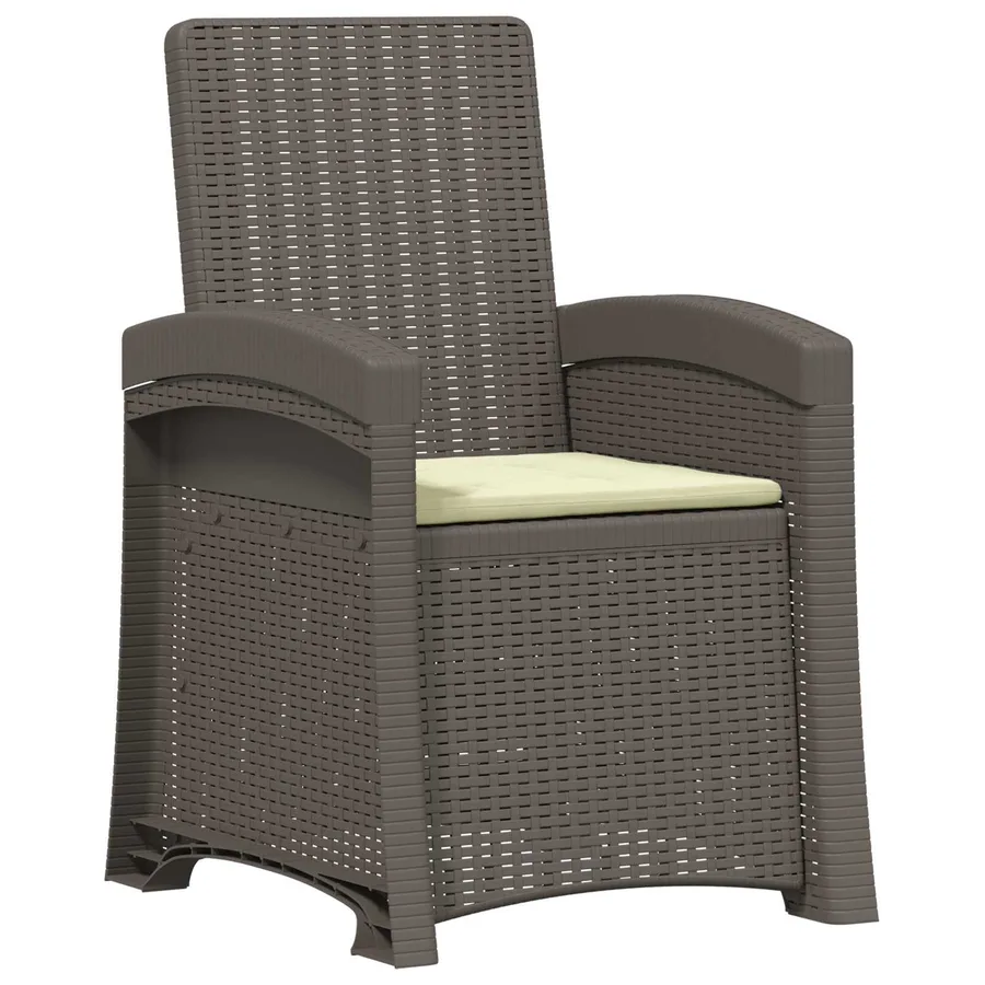 Chaise de jardin inclinable imitant le rotin PP - 2
