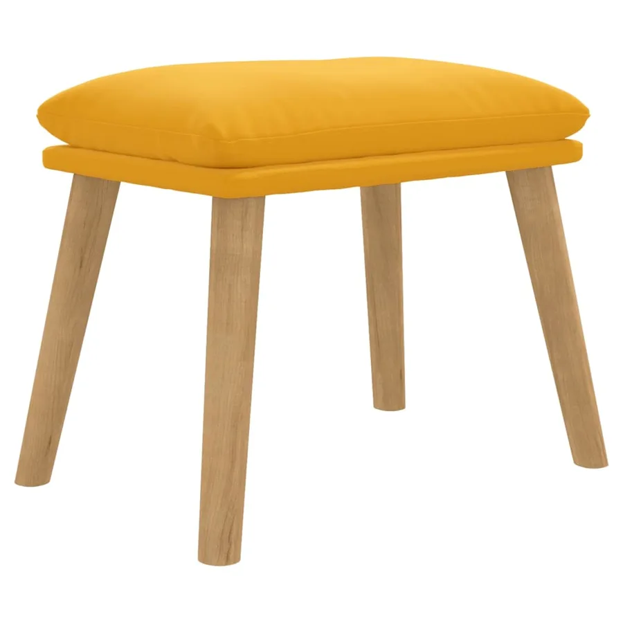 Repose-pied Jaune moutarde 45x29,5x35 cm Velours - 2