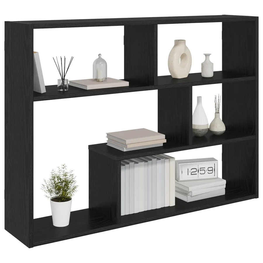 Étagère Murale Montage mural Chêne noir 95 x 20 x 69,5 cm - 2