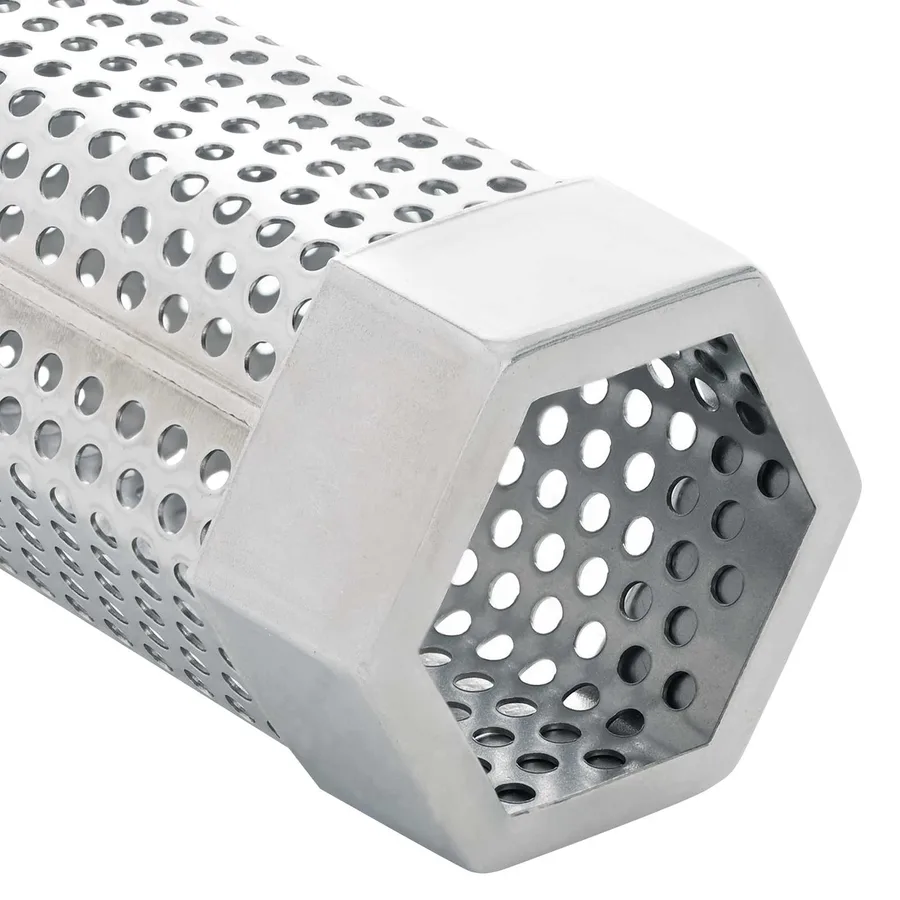 Tube à fumer 2 pcs 5 x 5 x 30 cm Acier Inox 304 Argenté - 6