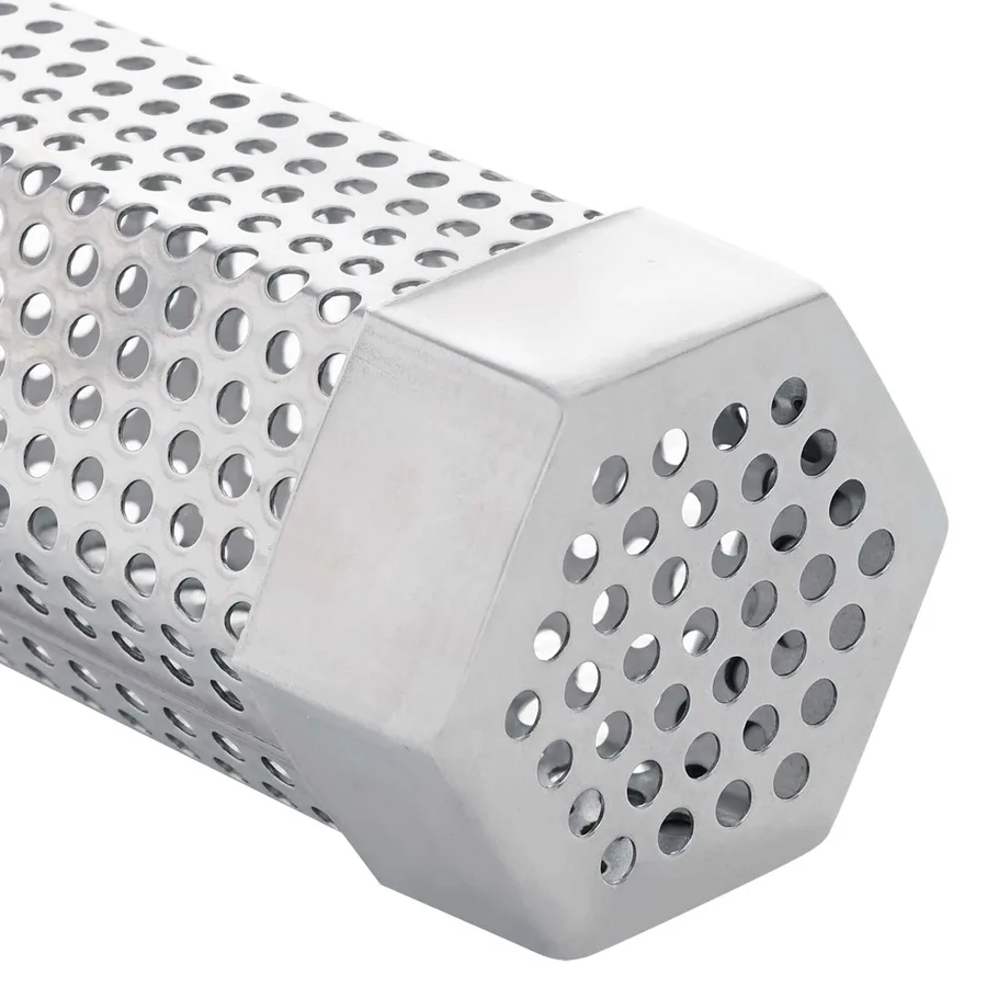 Tube à fumer 2 pcs 5 x 5 x 30 cm Acier Inox 304 Argenté - 7