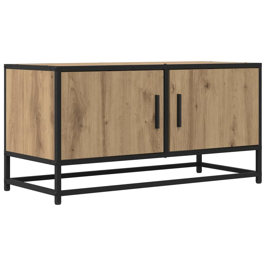 Meuble TV 80 x 34,5 x 40 cm Chêne artisanal Bois d'ingénierie - 2