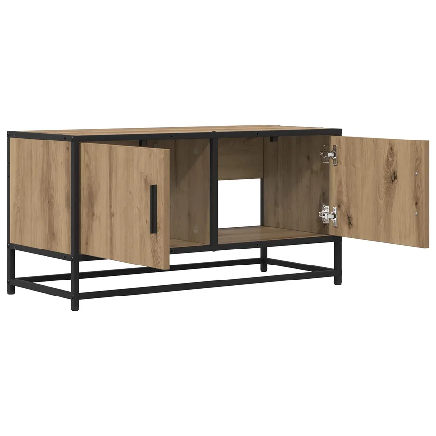 Meuble TV 80 x 34,5 x 40 cm Chêne artisanal Bois d'ingénierie - 4