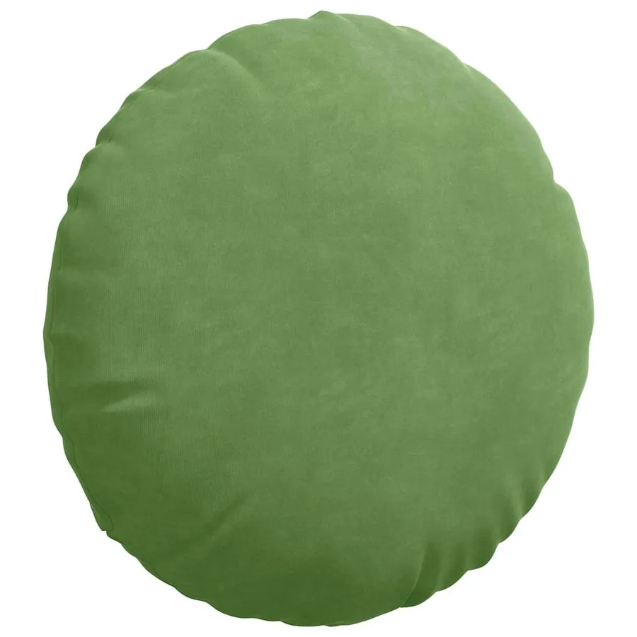 Coussins de siège 2 pcs Vert clair Ø 40 x 13 cm Velours - 5