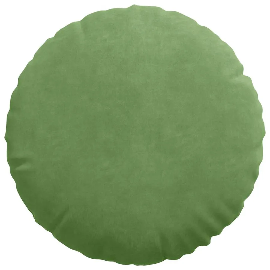 Coussins de siège 2 pcs Vert clair Ø 40 x 13 cm Velours - 6