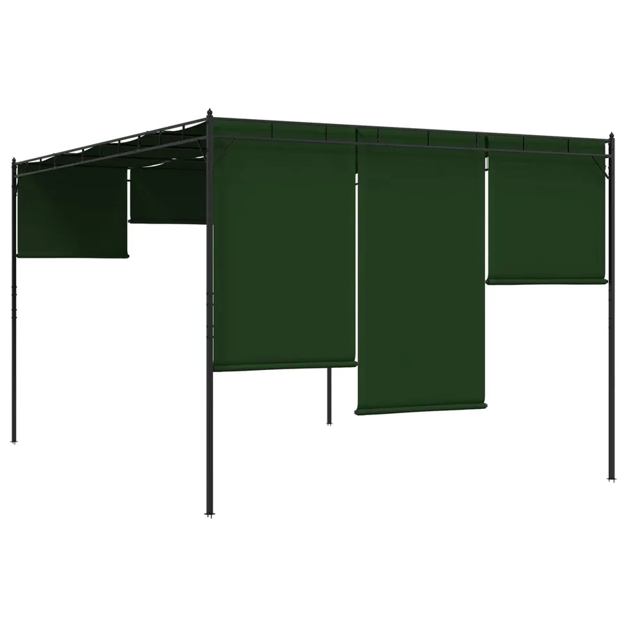 Pavillon 4 x 3 x 2,3 m Vert Polyester et Acier - 2