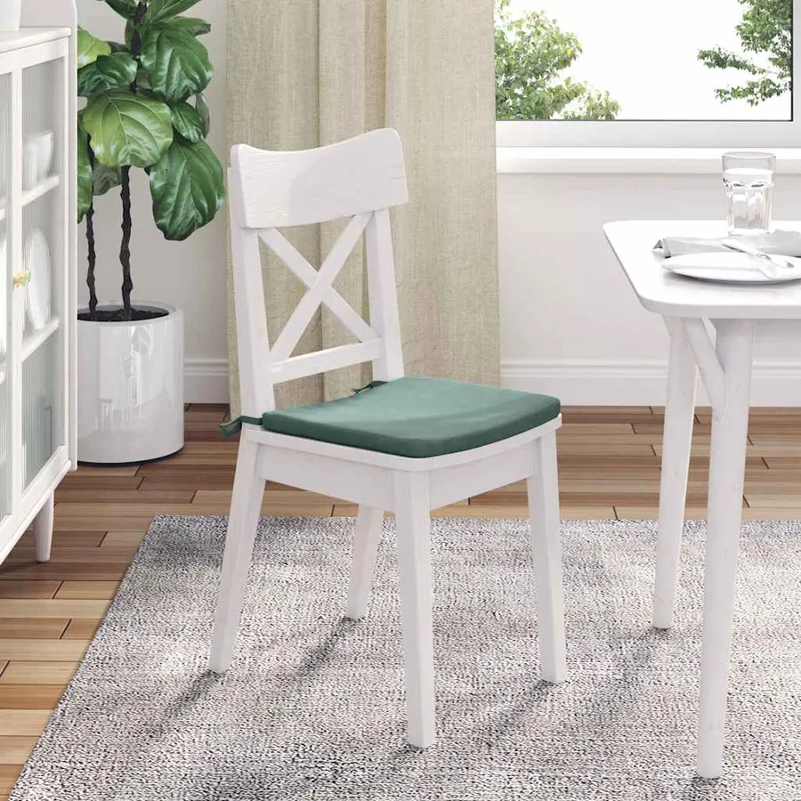 Coussins de siège 4 pcs Vert Mer 40 x 40 x 3 cm Velours - 4