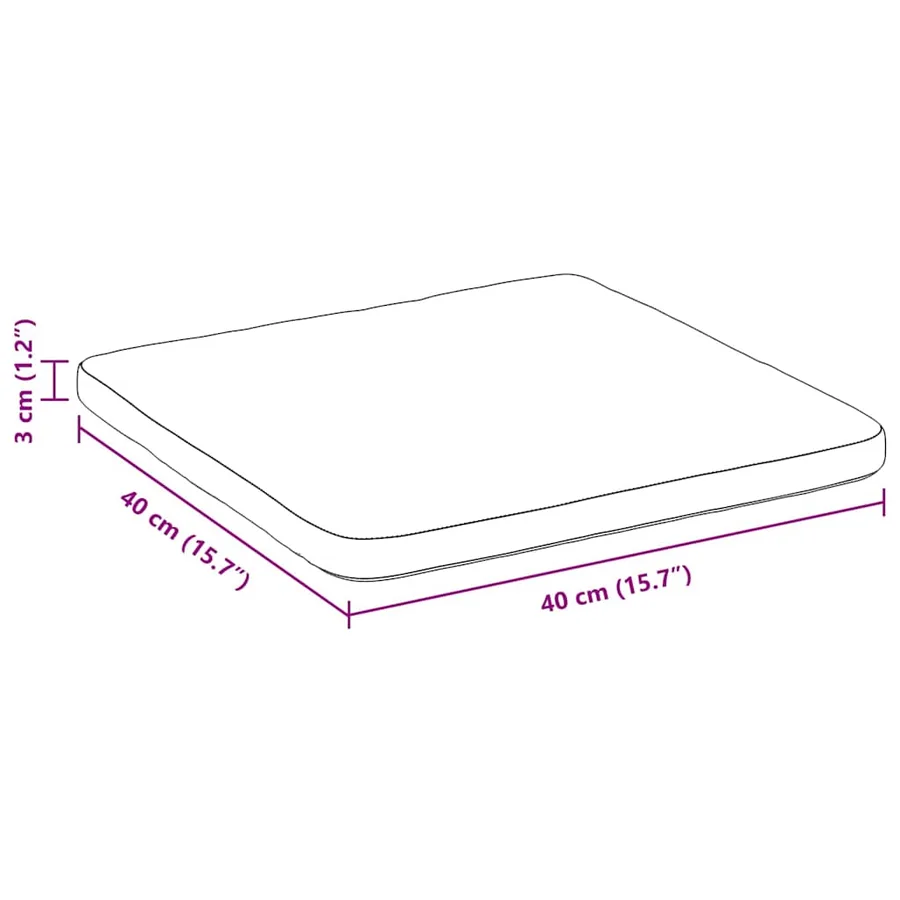 Coussins de siège 4 pcs Vert Mer 40 x 40 x 3 cm Velours - 8