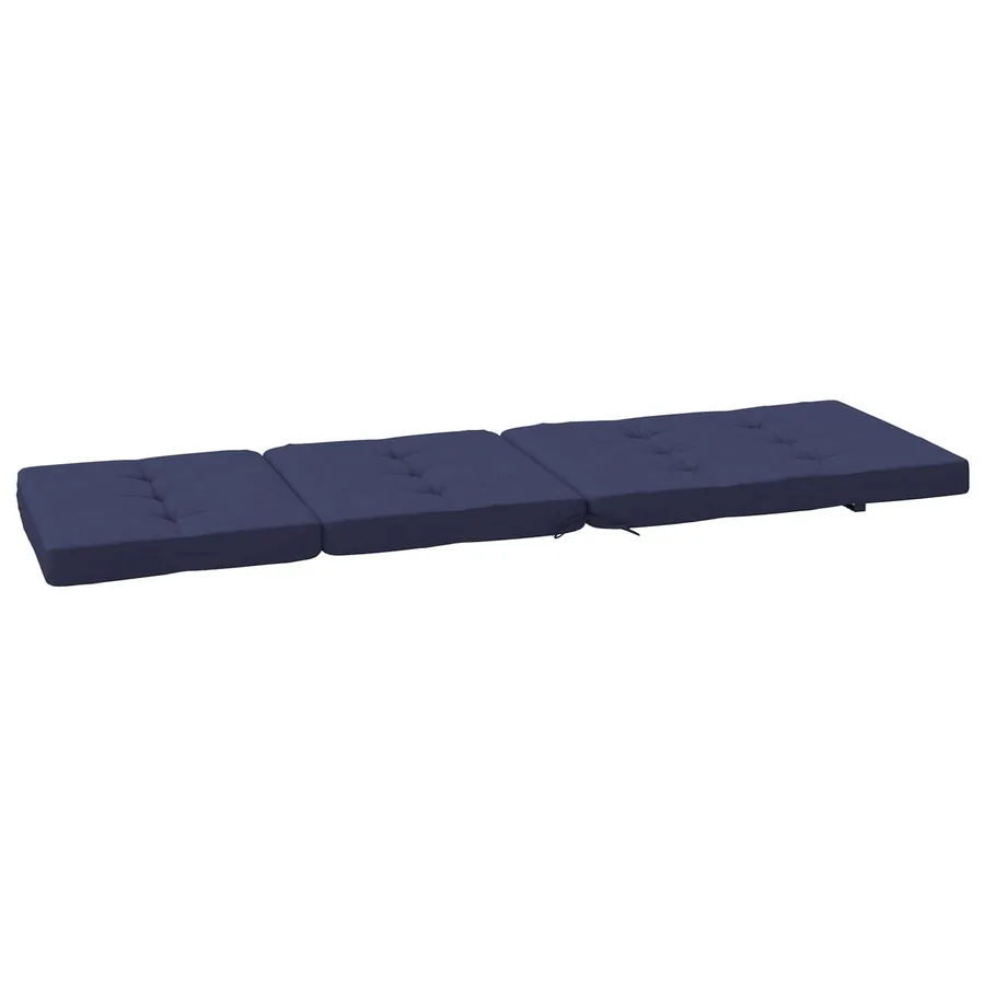 Coussin d'extérieur 2 pcs Bleu marine 180 x 55 x 7 cm Tissu - 4