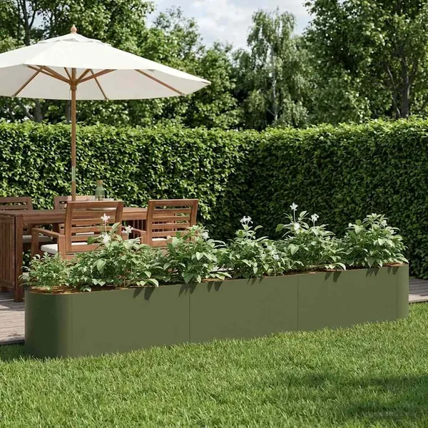 Jardin surélevé Vert olive 280 x 40 x 40 cm