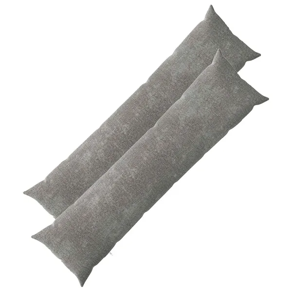 Housse de coussin 2 pcs HEERLEN Gris foncé 40 x 145 cm