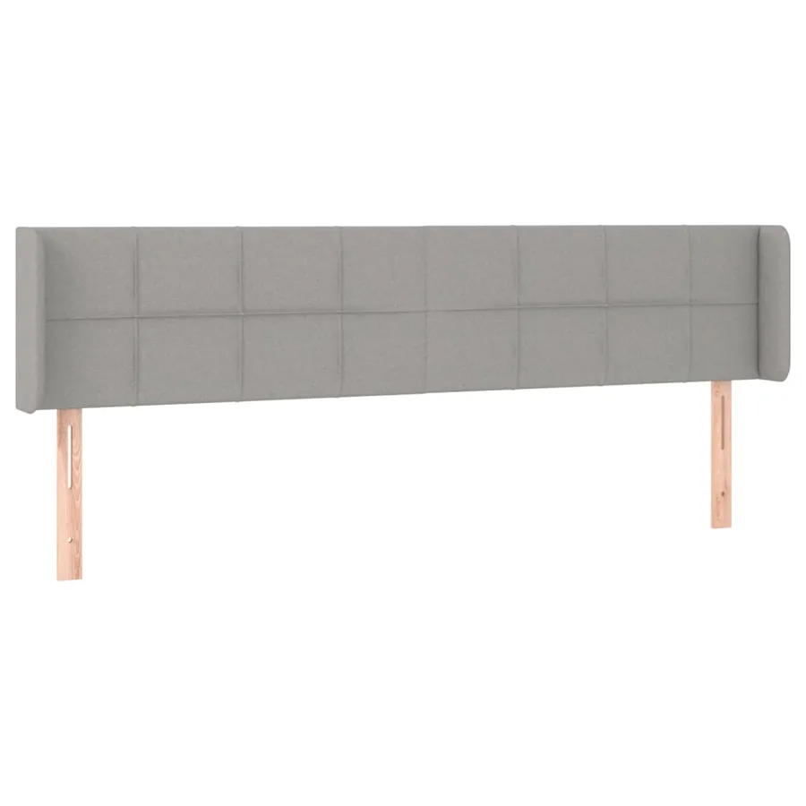Tête de lit à LED Gris clair 163x16x78/88 cm Tissu - 3
