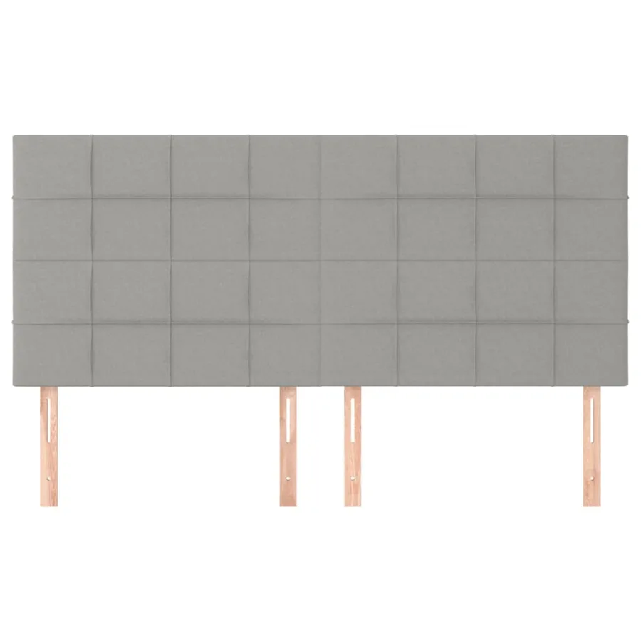 Tête de lit Gris clair 160 x 5 x 118/128 cm Tissu - 3
