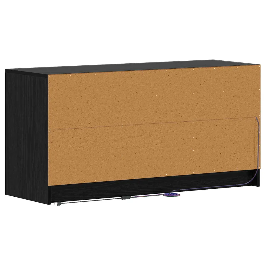 Meuble TV 100 x 34 x 50 cm Chêne noir Bois d'ingénierie - 4